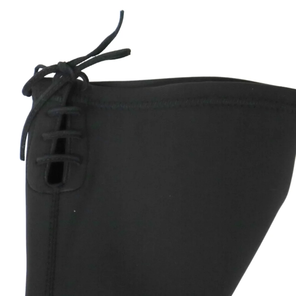 🆕⭐ GOOD AMERICAN black neoprene OTK boots